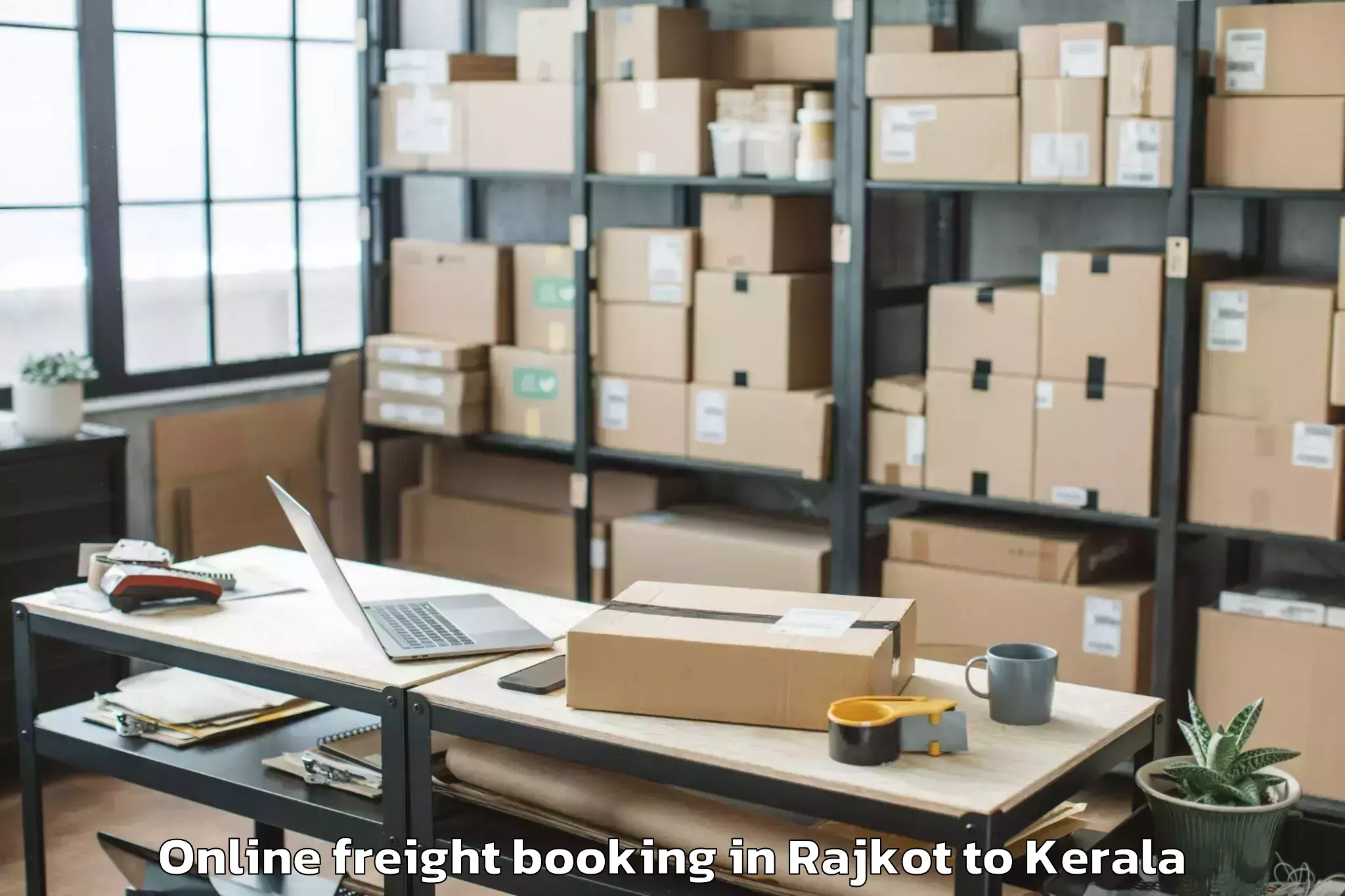 Comprehensive Rajkot to Kannur Airport Cnn New Online Freight Booking